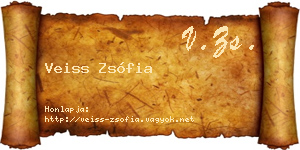 Veiss Zsófia névjegykártya
